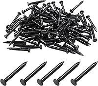 Hordion 100pcs 0.79" Carbon Steel Masonry Nails - Sharp Point Tip Cement Nails for Concrete, Brick, Woodworking & Picture Hanging
