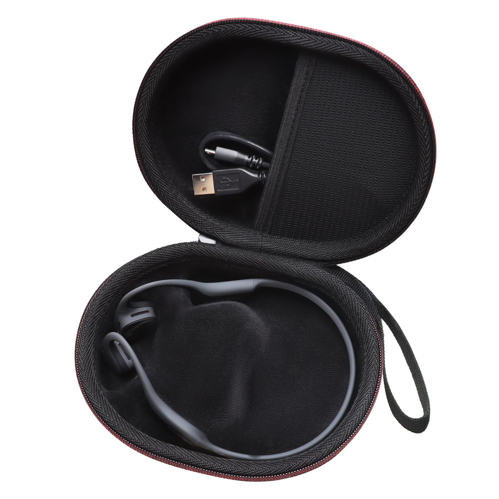 LTGEM Hard Case for Bone Conduction Headphones Compatible with SHOKZ, CXK, BAICLUD, TOZO, DEMICEA, Wildhorn Outfitters, Tayogo, LOBKIN Open Ear Bone Conduction Headphones -Black (Only Case)