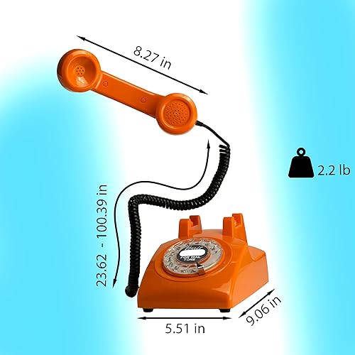 Miniatura 3 de El cable original de los años 60 de Opis, Alemania Teléfono de los años 60 a 1970Teléfono giratorioTeléfono retroTeléfono de la vieja