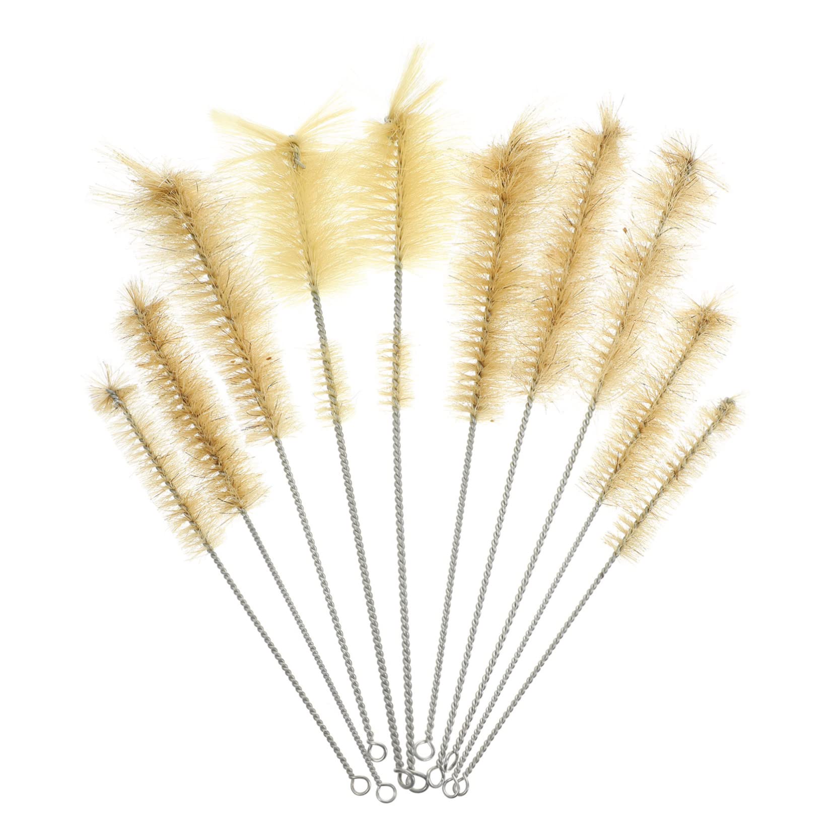 BESTonZON 10pcs Set Bottle Brush Wine Decanter Bottle Cleaner Brush Tube Cleaner Bottle Cleaning Brush Bottle Scrubber Drinking Straw Brush Drinking Straw Cleaning Brush Metal