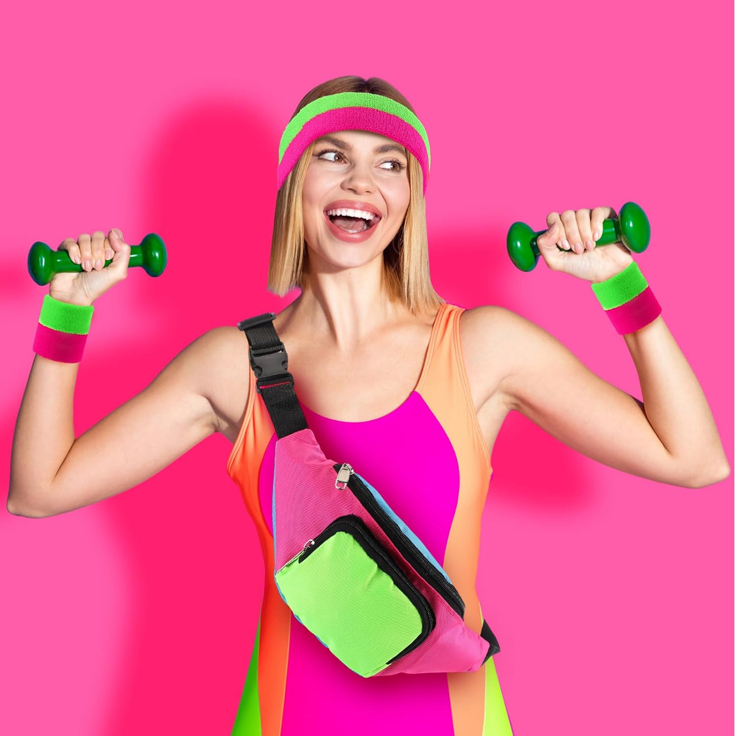 Cutecrop 6 Pcs 80s Costume Accessories for Women