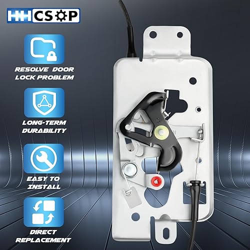 Miniatura 5 de HHCSOP Pestillo de bloqueo de puerta trasera y cable derecho del lado del pasajero para Ford F150 2004 2005 2006 2007 2008 Pastilla de cabina