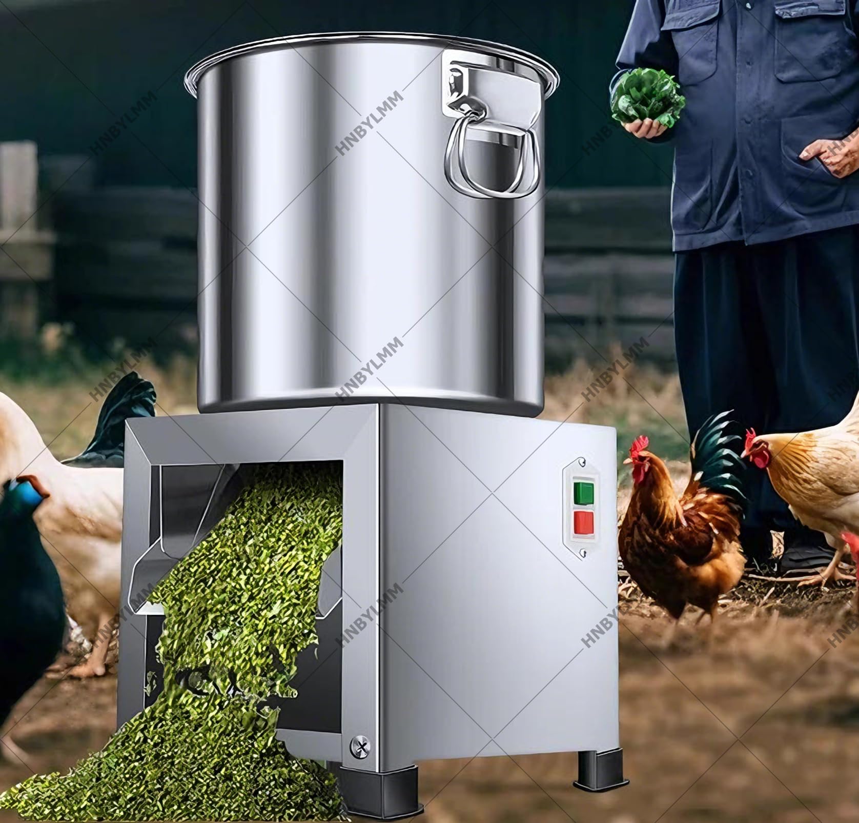 Tagliaverdure Elettrico, Affettaverdure Professionale da 1800 W, Robot da Cucina da 3500 Giri/min, Affettatrice per Verdure, per Verdure, cipolle, Aglio, Zenzero, Peperoncino