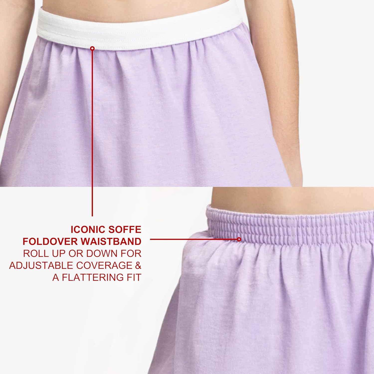 Soffe Youth Girls' Athletic Mini Skirt, Built in Shorts & Pocket, 3" Inseam