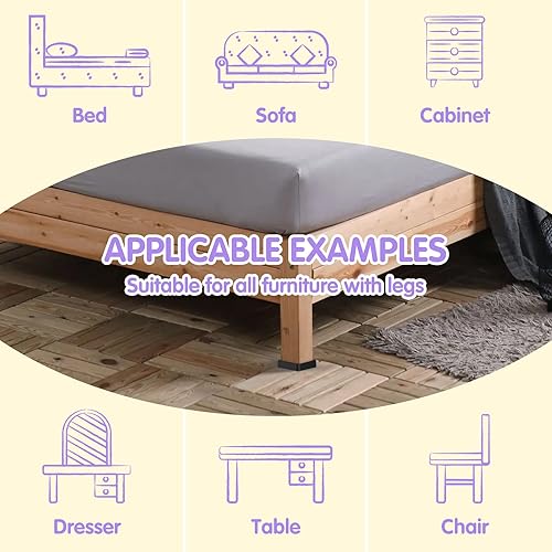 Miniatura 6 de Posavasos para muebles, almohadillas antideslizantes para muebles, pisos de madera dura, agarres antideslizantes para muebles, tapas cuadradas