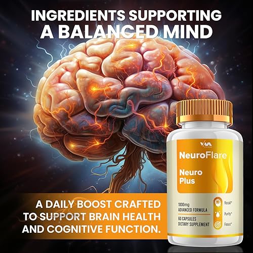 Miniatura 5 de (2 unidades) Neuro Flare Brain Suplemento Cápsulas  NeuroFlare Nootropics Píldoras, Soporte de Función y Reseñas, 120 Cápsulas