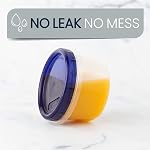 PLASTICPRO [16 oz 5 Pack] Conteneurs de délices Fond dégagé avec le haut bleu Twist sur les lides réutilisables, empilables, contenant congélateur d'entreposage des aliments