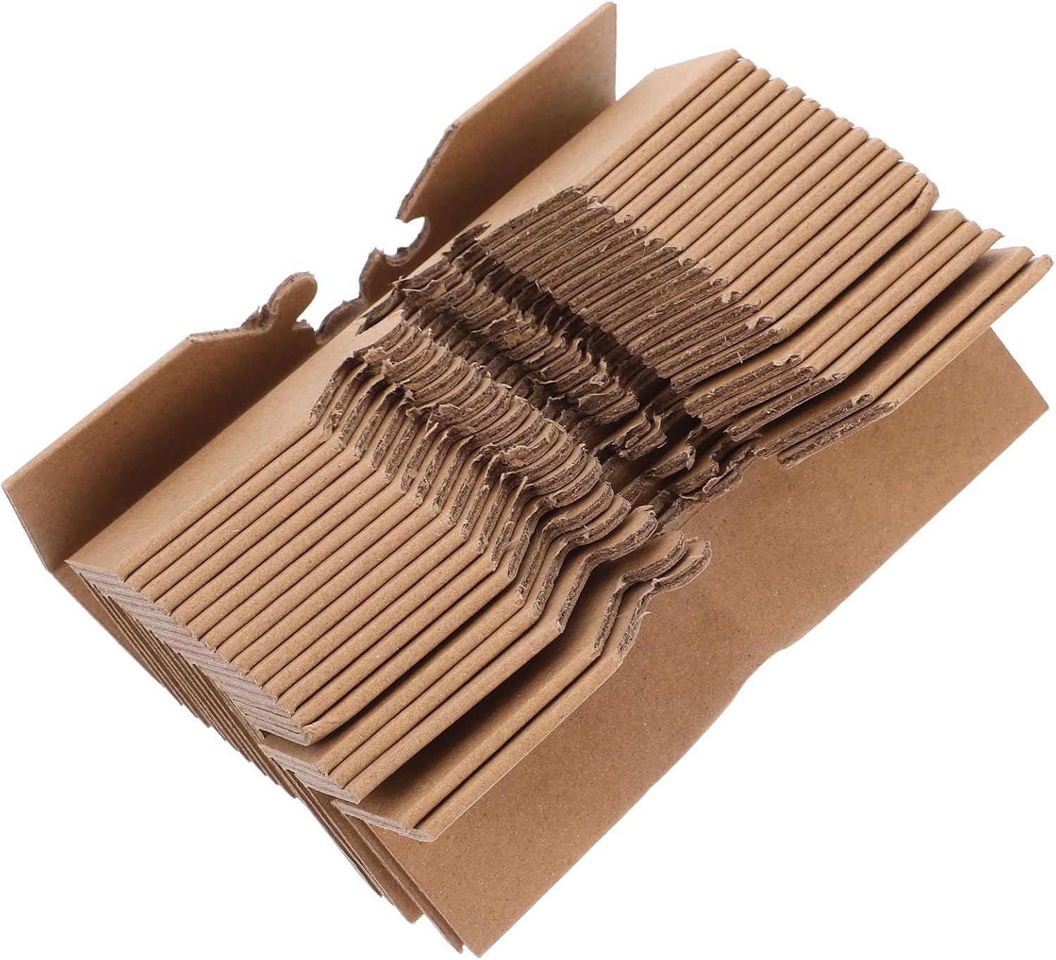 YARNOW 20pcs Heavy Duty Locking Paper Corner Protectors 160x40x3mm Packaging Edge Guards for Shipping Boxes Cartons Furniture Panel Protection