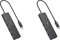 Vista 12 de Anker - Hub USB 3.0 con 4 puertos, hub de datos ultradelgado con cable extendido de 2 pies, no compatible con carga, para MacBook, Mac Pro, Mac