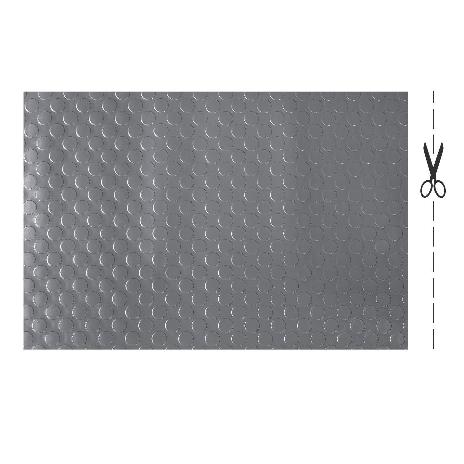 OLIVO.Shop | Rubberen werktapijten op wielen, bodemafdekking van geschroefd pvc of plaatstaal, bodem van gebrand rubber, antislip, afmetingen op maat, twee kleuren, bubbeldesign (zwart, 200 x 150 cm