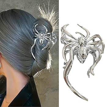 Amazon.com : Spider Alloy Hair Claw Clips, 1Pcs Silver Hair