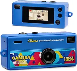 Mini câmera digital com tela LCD de 0,96 polegadas 1080p 130° sensação grande angular de fotografias antigas dos anos 90, tamanho chaveiro, presentes de aniversário, 8 cores serão enviadas