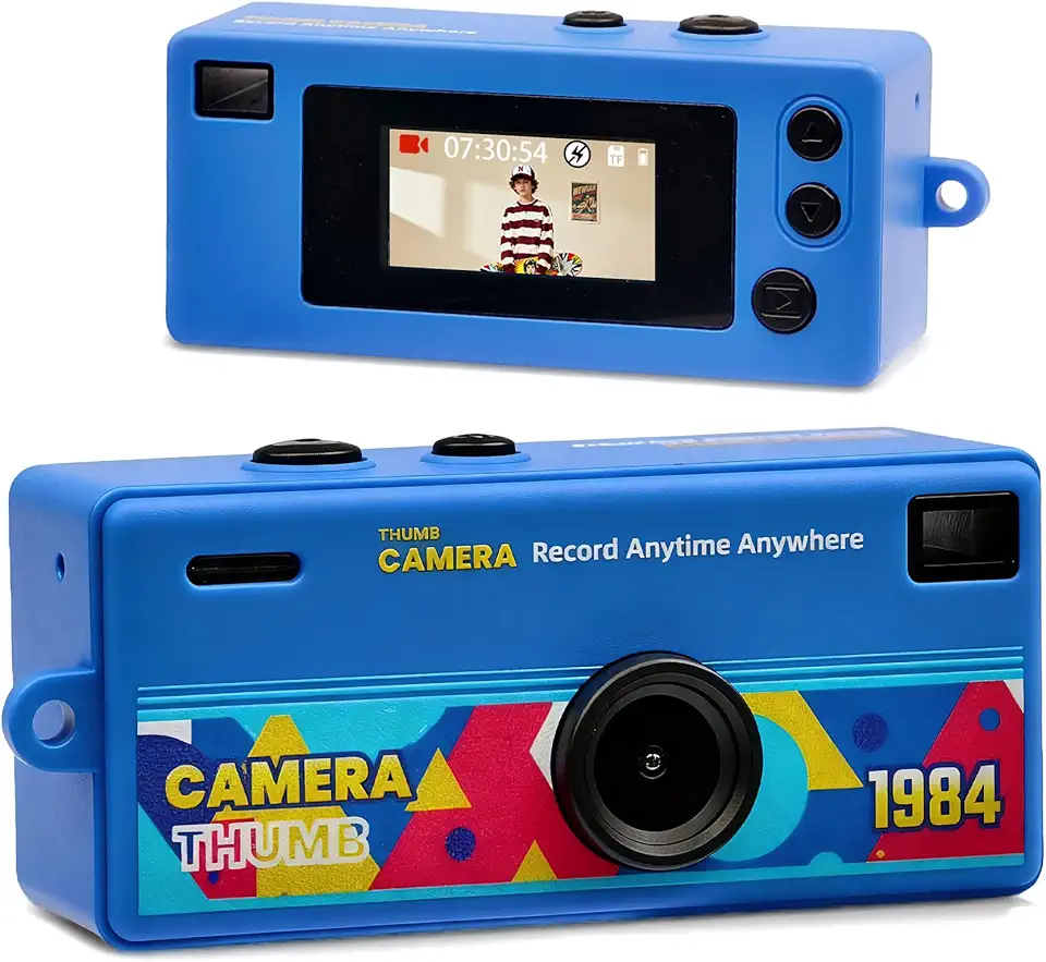Mini câmera digital com tela LCD de 0,96 polegadas 1080p 130° sensação grande angular de fotografias antigas dos anos 90, tamanho chaveiro, presentes de aniversário, 8 cores serão enviadas