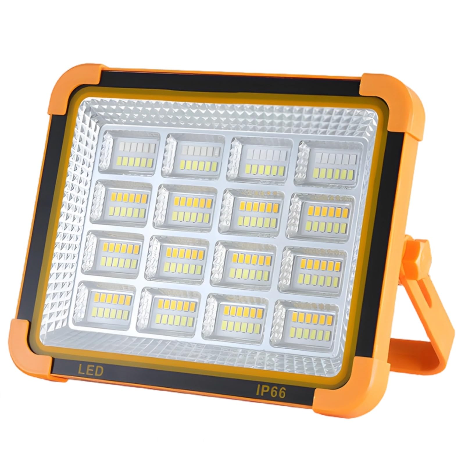 Luce solare portatile del lavoro del LED, 5000W lampada LED ricaricabile con USB e ricarica solare, luce di emergenza di campeggio all'aperto, luce di allarme lampeggiante