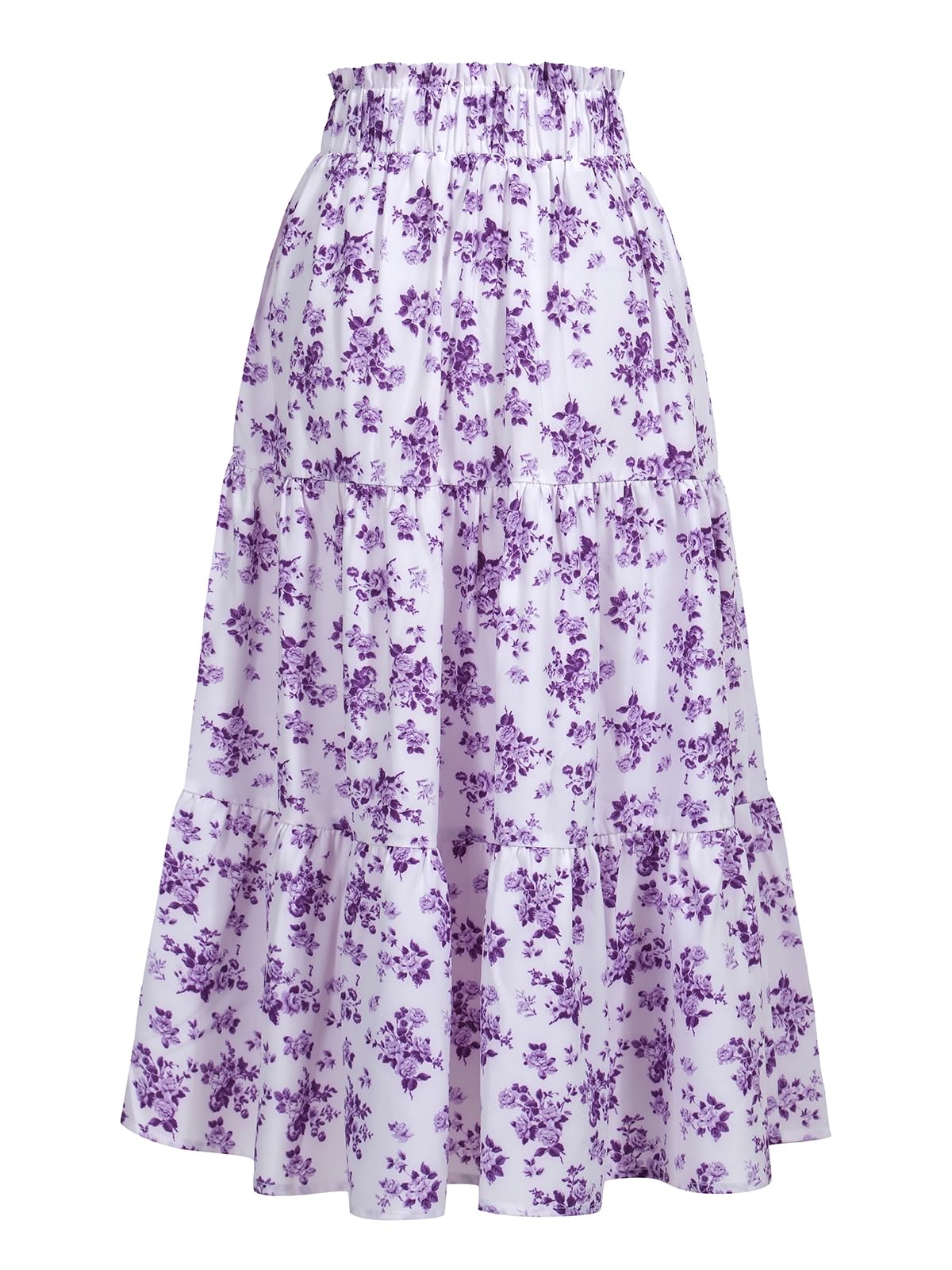 MSLG Damen Womens Floral Skirt Rock (1er Pack)