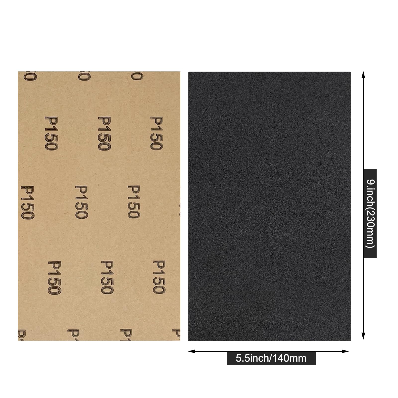 30-Pack Half Sheet Sandpaper Assortment – Wet & Dry Sanding Sheets, 5.5 X 9 Inches, 80-600 Grit For Power Sanders & Hand Blocks