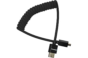 Optimized KONDOR Blue Cable: Micro HDMI to HDMI Coiled Wonder