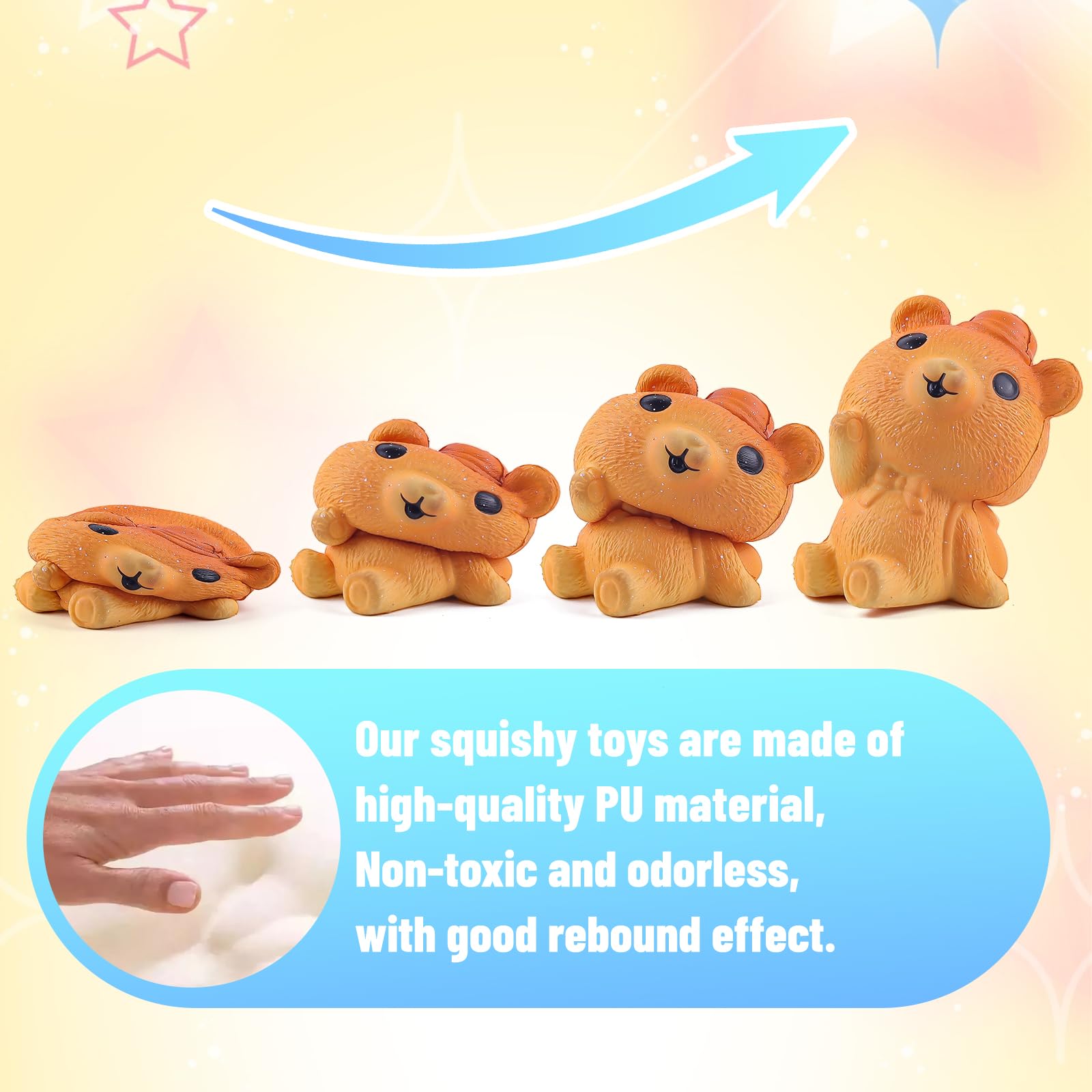 Anboor Bear Squishy Toys For Kids Slow Rising Animals Foam Squishy Jumbo Animal Big Stress Squishes Cute Giant Squeeze Toy - Image 3