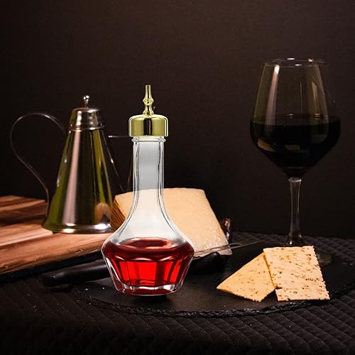 Miniatura 2 de Bitters - Coctelera de vidrio con tapa dorada, acero inoxidable, 1.69 onzas para beber solo, juegos de herramientas de bar (0.1 fl oz)