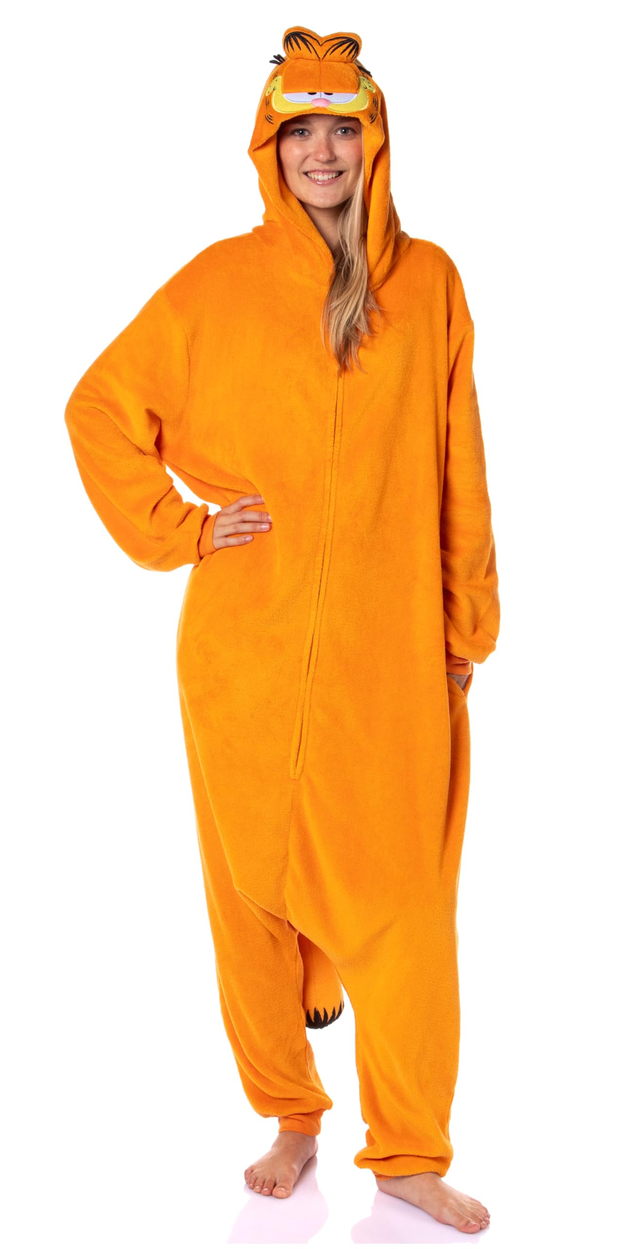 IntimoGarfield Mens' Character Hooded Union Suit Costume Sleep Pajama For Adults