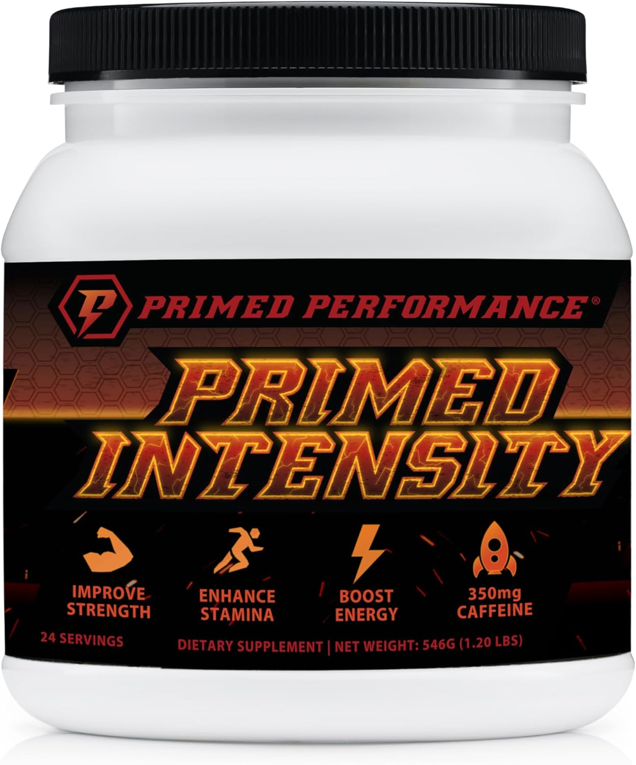 Primed Intensity Pre-Workout Supplement – All Natural – Beta-Alanine, Caffeine, Creatine, Citrulline, NO Booster (24 Servings) (Raspberry Lemonade)