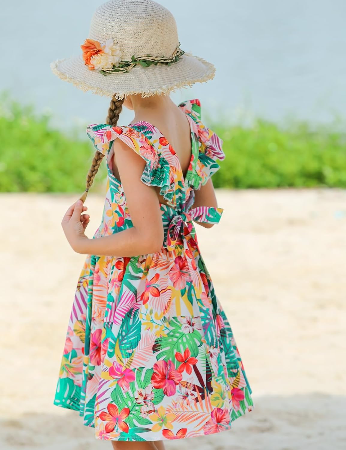 Kid Floral Cotton Girls Dresses Summer Girl Clothes - Image 2