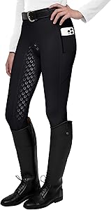 FitsT4 Sports Women's Full Seat Riding Tights Active Silicon Grip Horse Riding Tights Equestrian Breeches