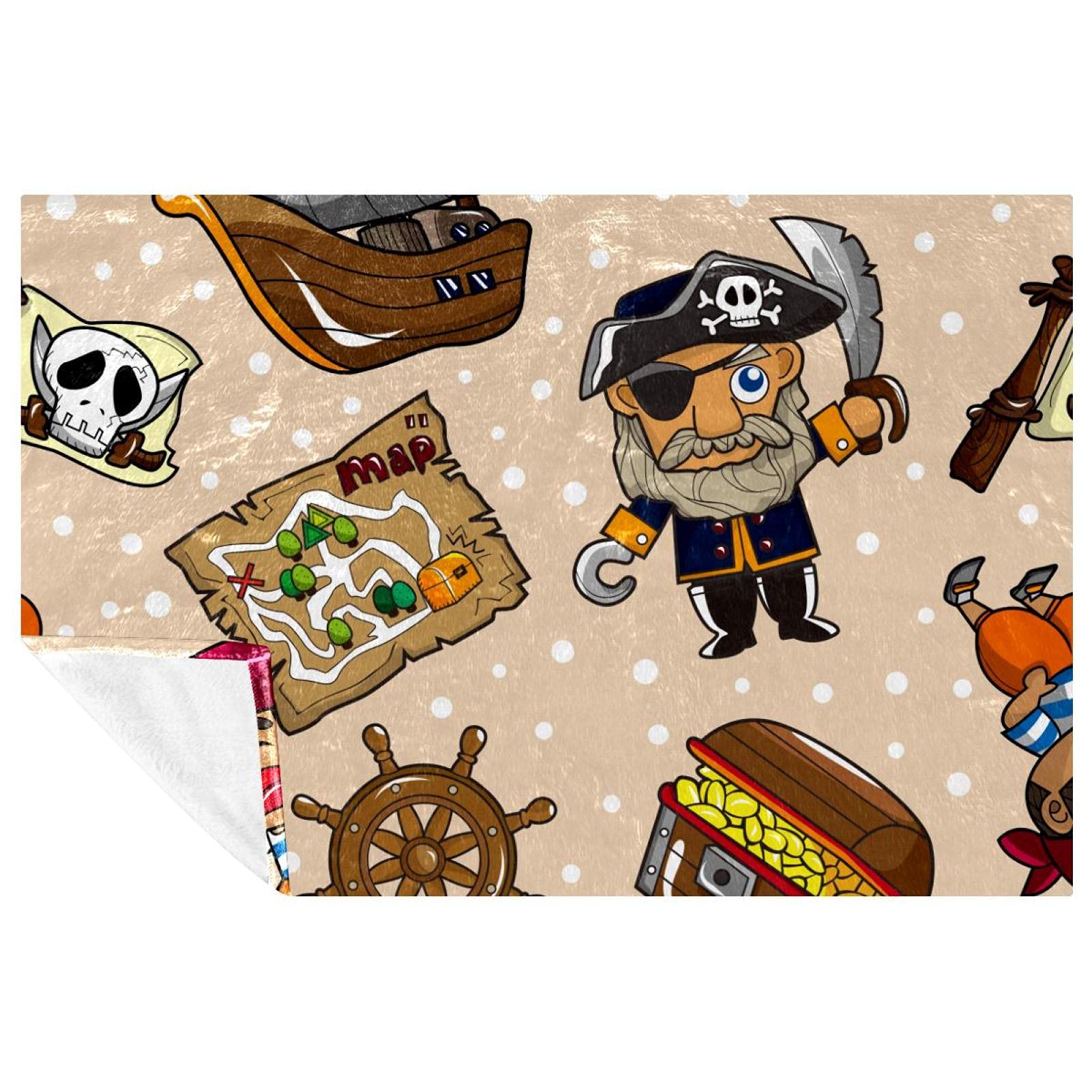 Couverture pirate chaude pour pique-nique, camping et plage en famille