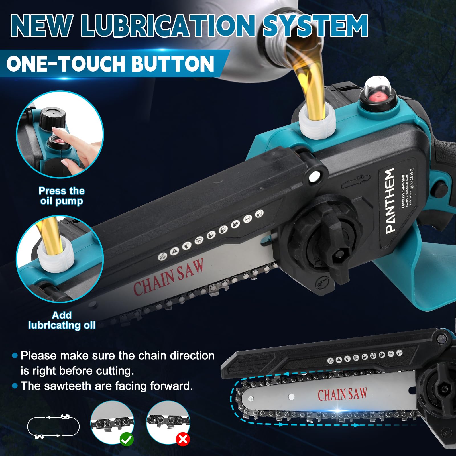 Akumulatorowe nożyce do gałęzi, sekator pionowy, 15 cm, mini piła do gałęzi z akumulatorem i 45 mm, elektryczne nożyce ogrodowe 4 w 1, 21 V, 4000 mAh, elektryczne nożyce do gałęzi, ręczna piła