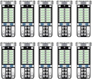 194 LED 전구 10개, T10 168 W5W 2825 LED 독서 전구, 24-SMD 3014 칩셋 포함, 밝은 6000K 자동차 번호판 램프 전구 자동차 내부 돔/제공/트렁크 조명(아이스 블루)