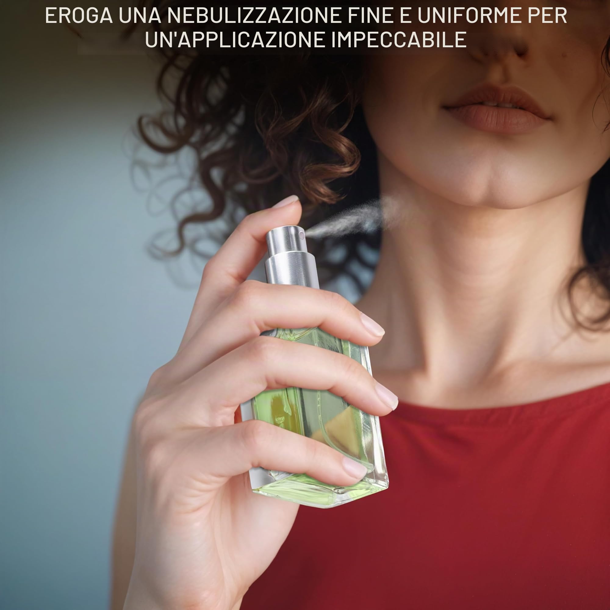 Belle Vous Flaconcini Vuoti per Liquidi 30 ml in Vetro Trasparente Riutilizzabili (Set da 8) - Boccette Profumi Vuoti Quadrate con Pompa Nebulizzatore Profumo - Per Viaggi, Oli Essenziali e Dopobarba