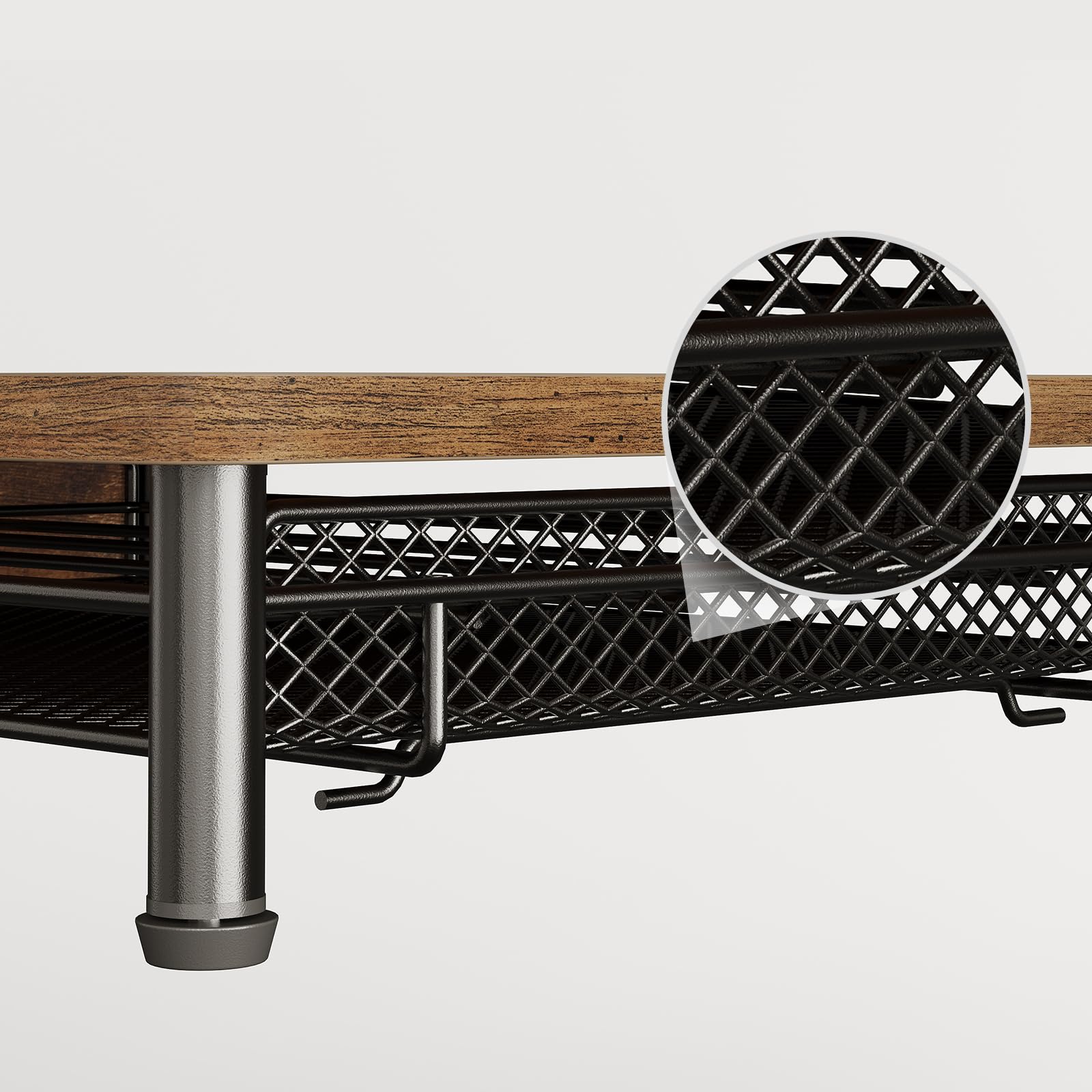 YATINEY Tiroir à Capsules de Café, Porte-Capsules compatible avec Nespresso et K-Cups, capacité de 35, Support de Machine à Café, panier en maille, pour bureau, Marron Rustique et Noir XKH08BRG1
