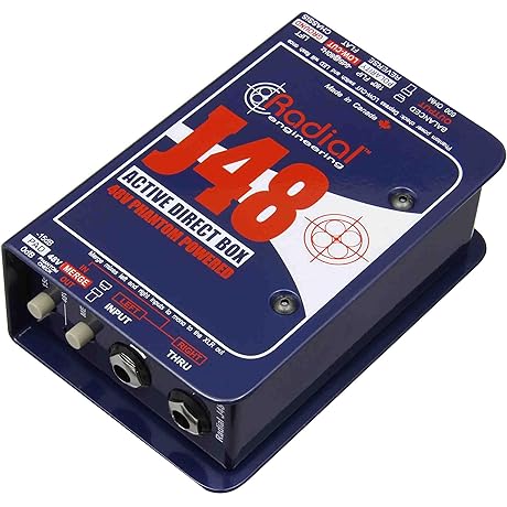 Radial J48 Active Direct Box featuring 48V Phantom Power