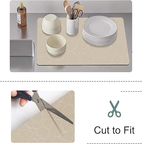 Miniatura 5 de Golener Tapete para barra de café, tapete para debajo de la cafetera, 23 x 15 pulgadas, tapete para bandeja de café debajo de la cafetera, tapete de