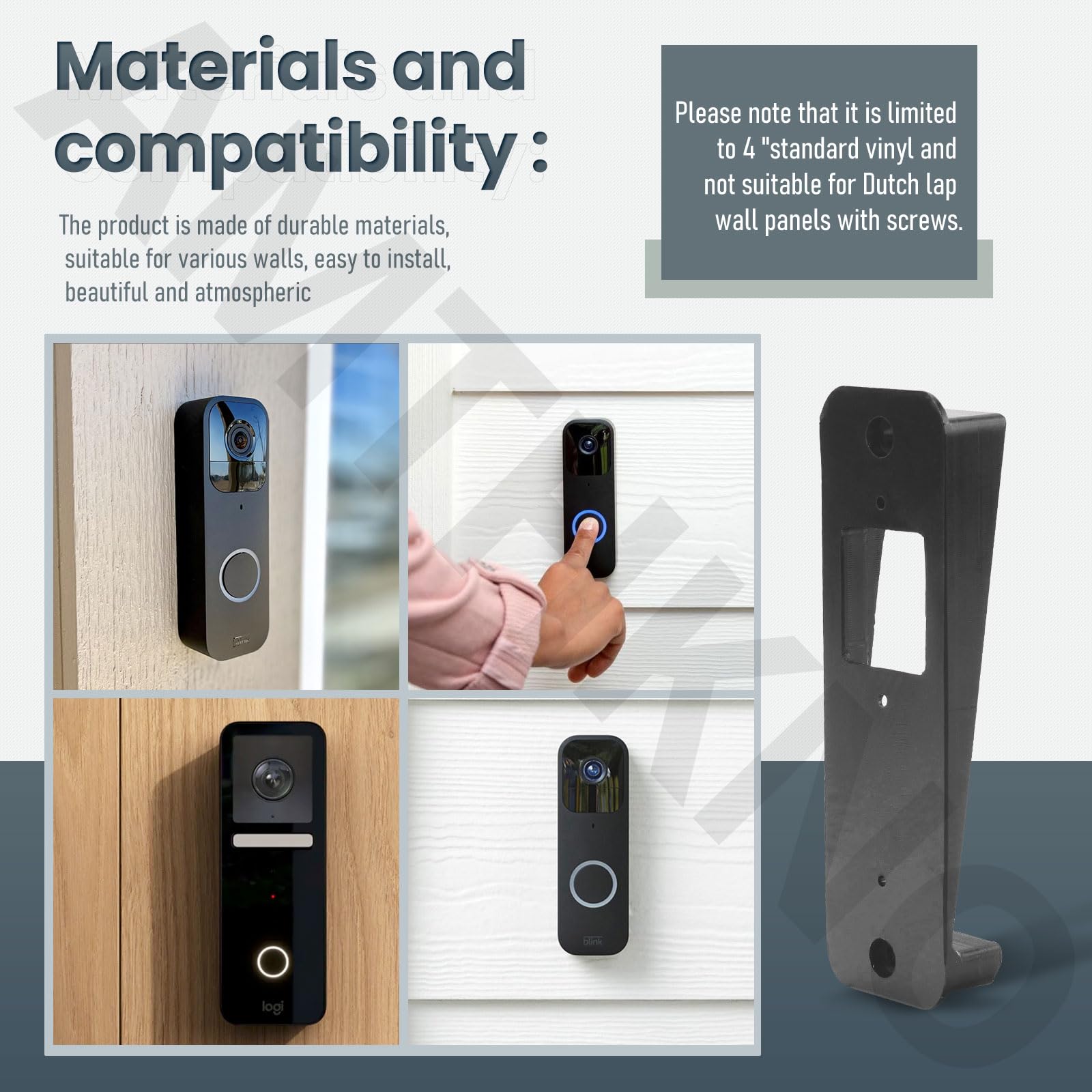 Ring Wired Doorbell Vinyl Siding Ount Copatible With Ring Video