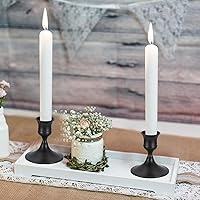 Vista 4 de PATIKIL 2 portavelas cónicos, portavelas de metal, candelabros para mesa, centro de mesa, decoración de boda, cena, fiesta, tono dorado