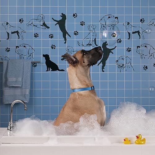 Vista 113 de INFUNLY Plantillas de pared de mandala para pintar paredes reutilizables de azulejos, plantillas de piso de concreto de 12 x 12 pulgadas para pintar