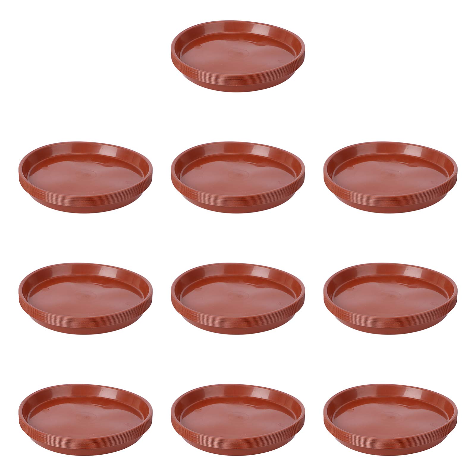 Fioriera ceramica 10 pezzi base vaso quadrato piattini piante giardino
