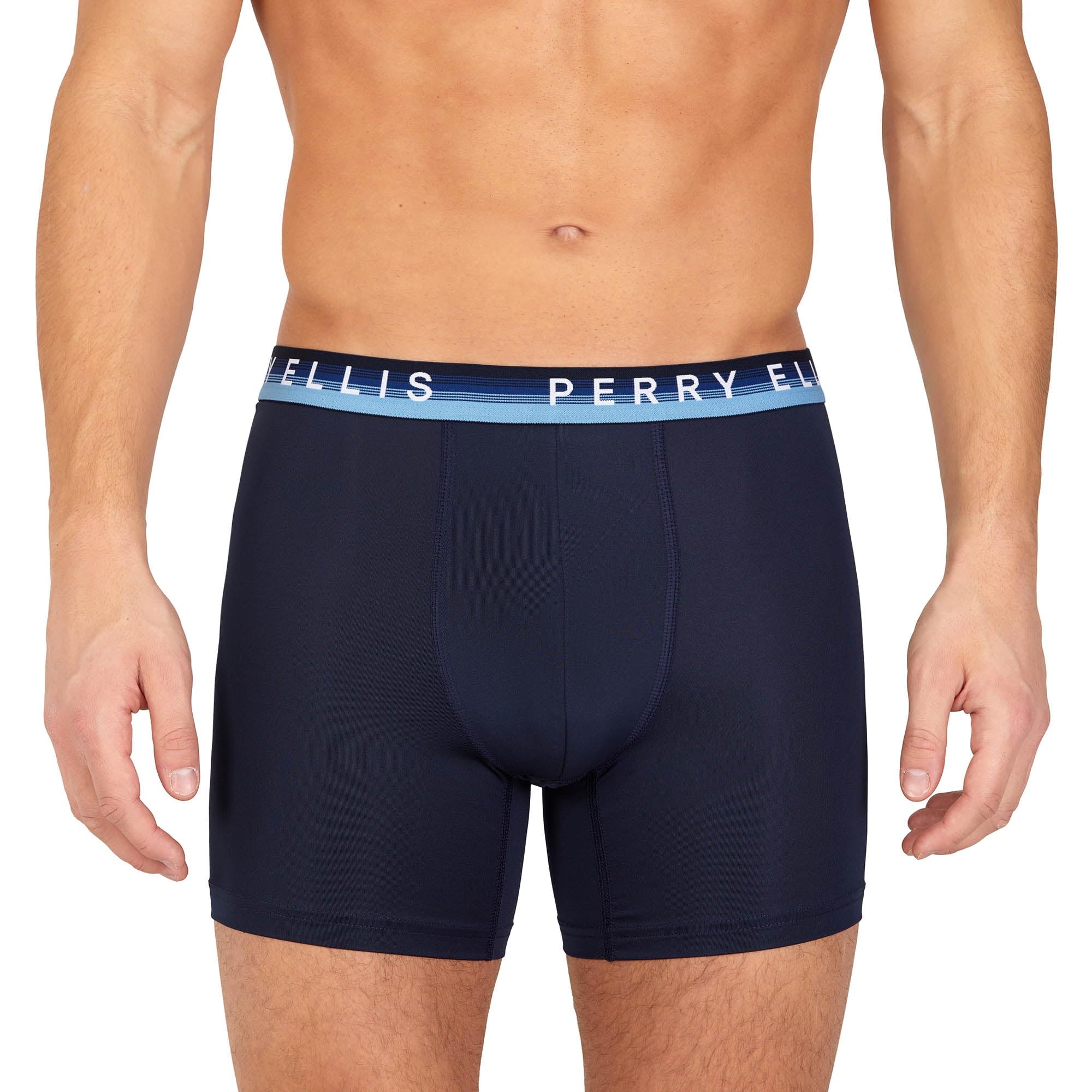 Perry Ellis 6-Pack Microfiber Boxer Briefs Soft Stretch Fabric with Supportive Fit Boxer Corti Uomo (Pacco da 6)