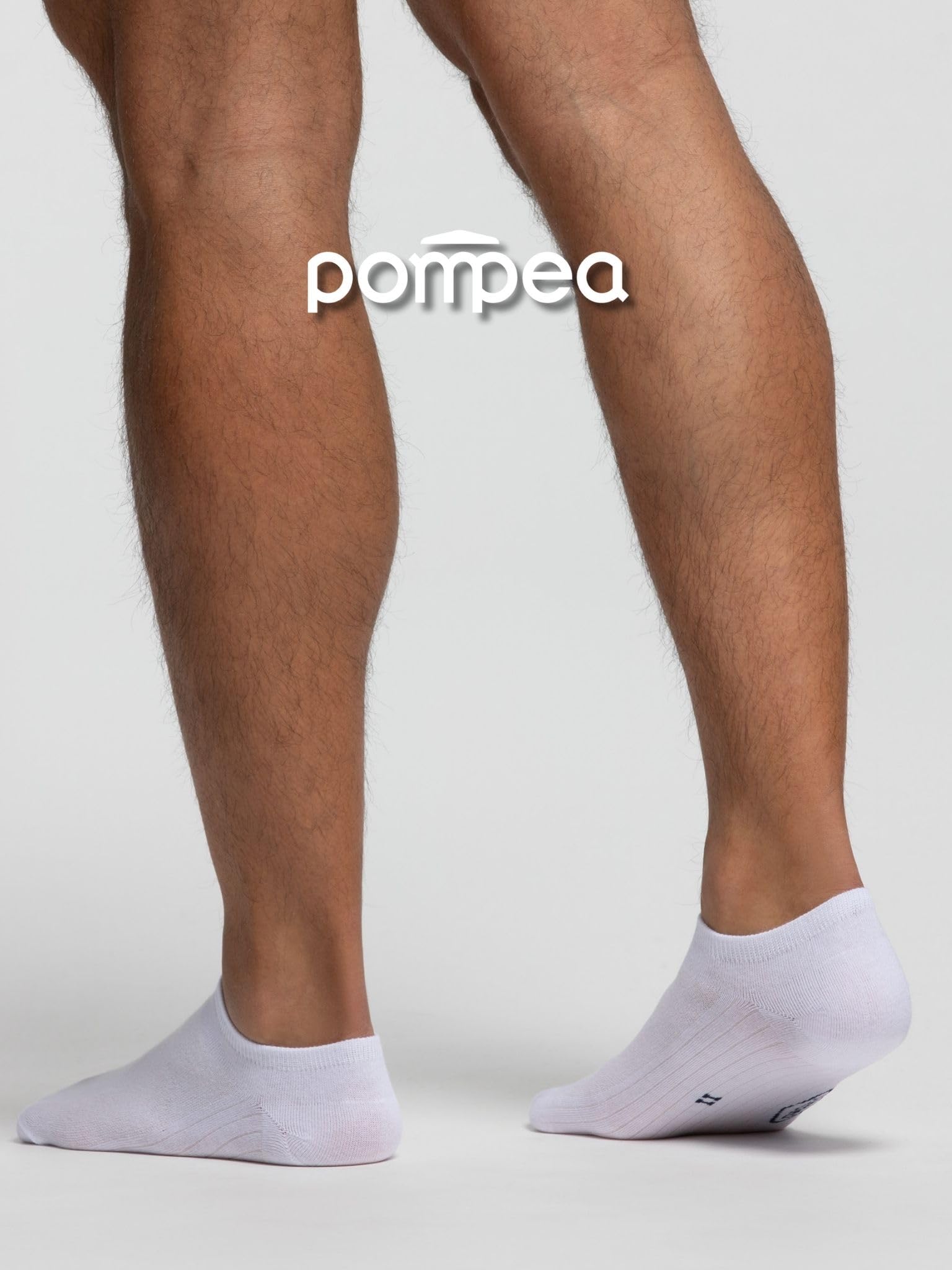 Pompea 3 Paia Calzini Uomo in Cotone, Calze Corte alla Caviglia con Punta e Tallone Rinforzati