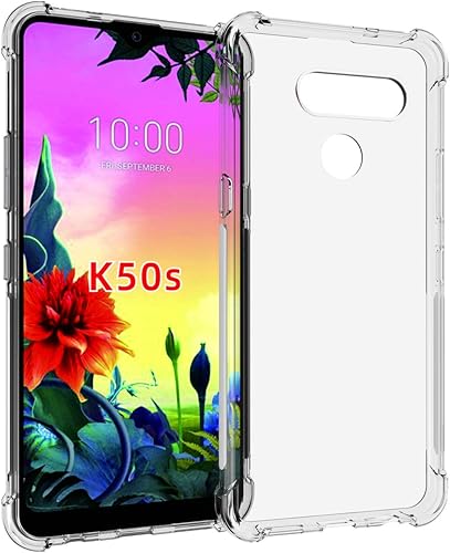 Funda para LG K50S Clear TPU Cuatro Esquinas Cubierta Protectora Transparente Suave Funda