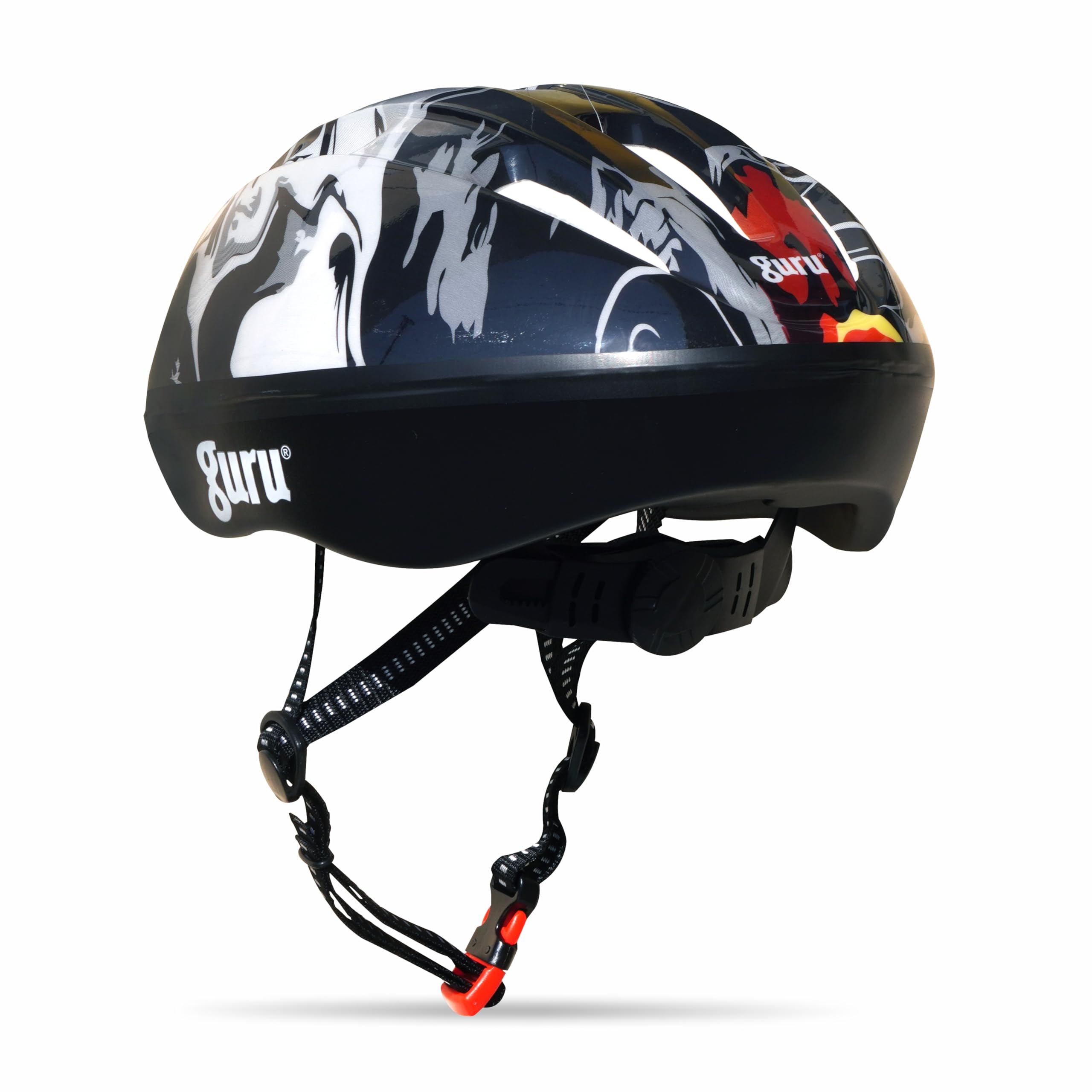 GURU Cycling Helmet, Light Weight with Superior Ventilation, Helmet for Mountain, Road Bike & Skating Helmet with Premium White EPS Foam Lining, Ideal for Adults and Kids-image-38