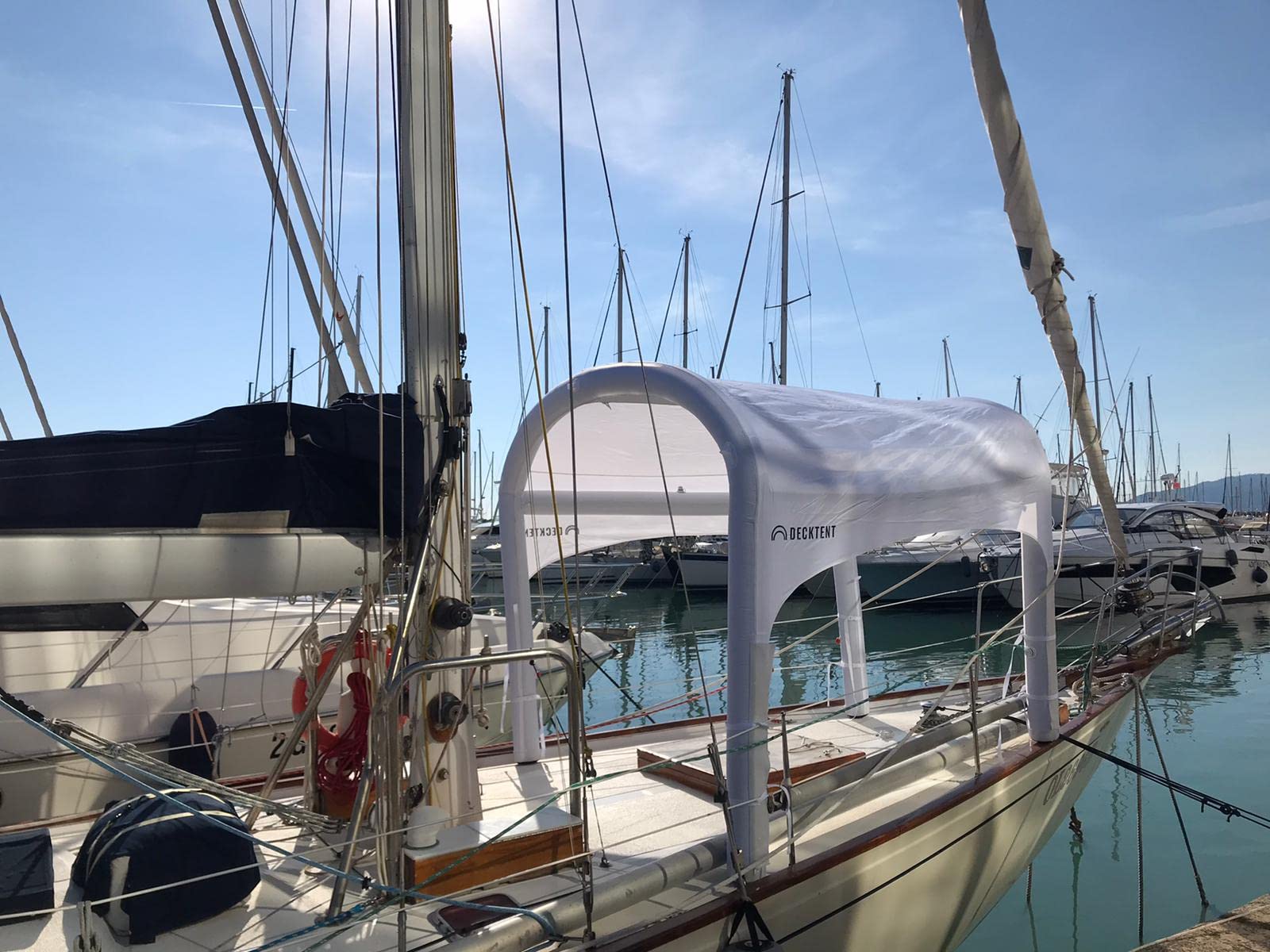 Bimini Tente de Parasol Gonflable pour Le Bateau Decktent (M)