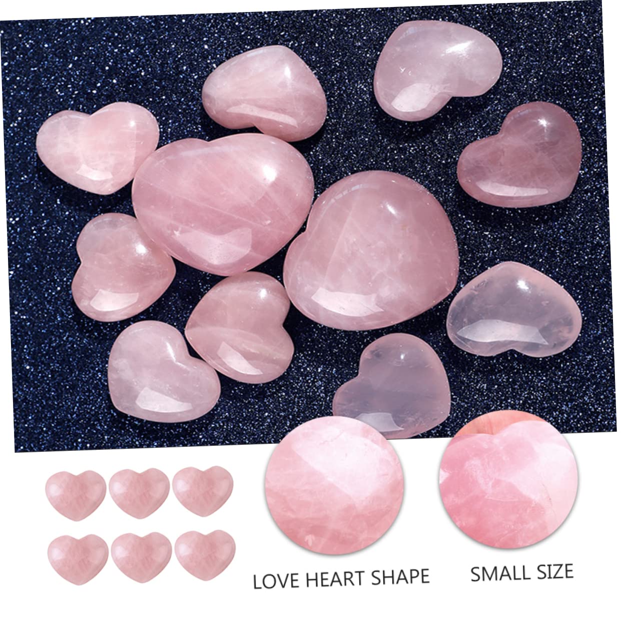 Healeved 18pezzi Pietre Cuore Cristallo Naturale Per Bilanciamento Chakra e Decorazione Della Casa Positiva Per Meditazione e