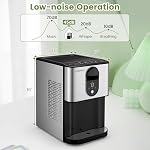 COSTWAY Vending Ice Maker, 56 lbs/24H Kneadable Mild Ice, Self-Cleaning, One Button Operation, Stainless Steel Home Office Party Portable
