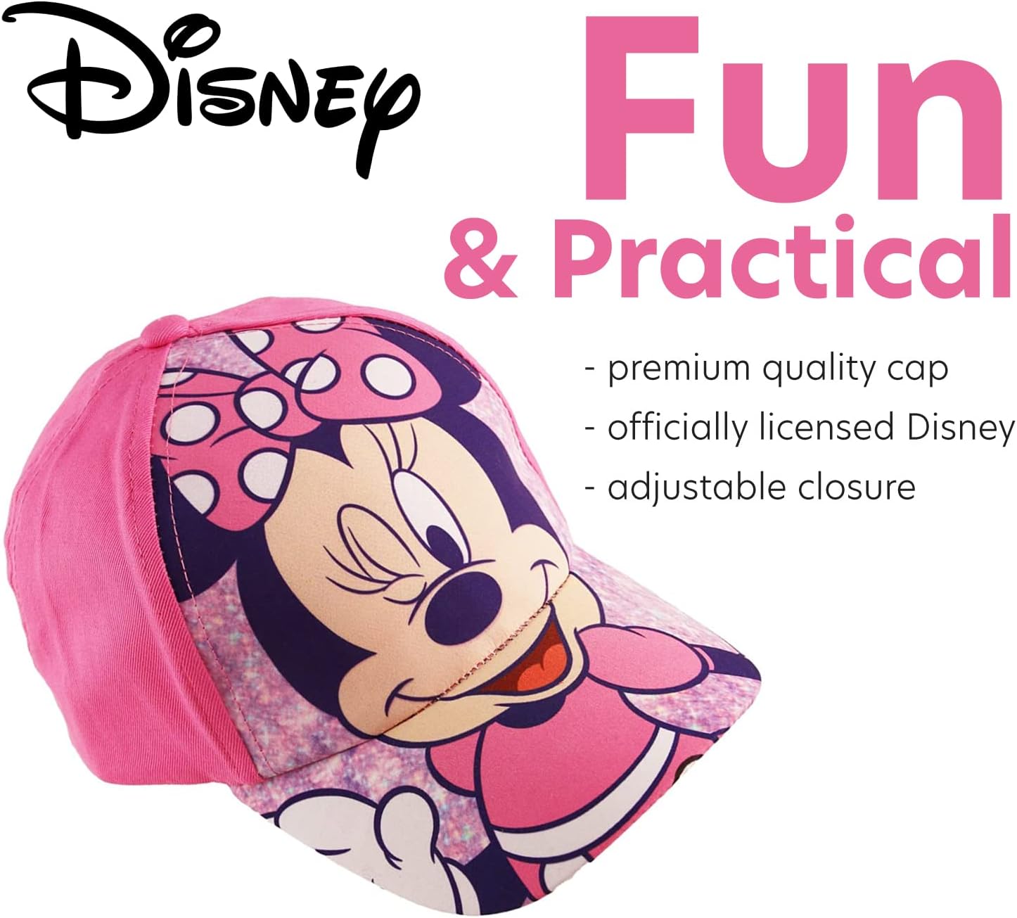 Disney Girls' Frozen Baseball Cap - Princess Elsa and Anna Curved Brim Strap Back Hat (2T-7) - Image 3