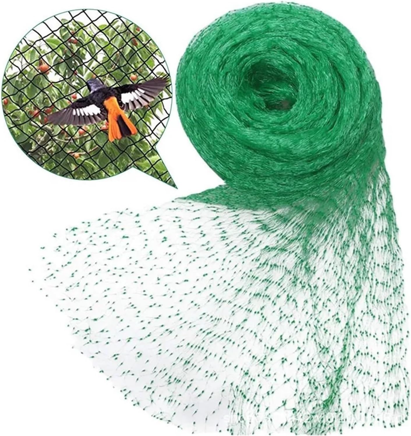 Nylon Anti Bird Netting Green Anti Bird Protection Net Mesh Garden Plant Netting Protect Plants and Fruit Trees from Birds Deer Poultry Best Fencing(5x10M)