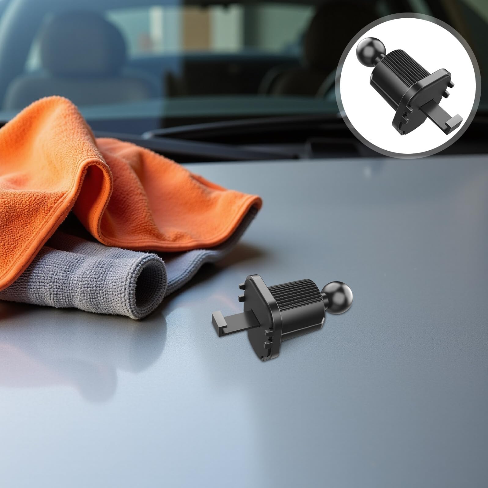 Soporte para Teléfono Móvil 4 Unidades para Rejilla De Ventilación De Coche Color Negro Abs