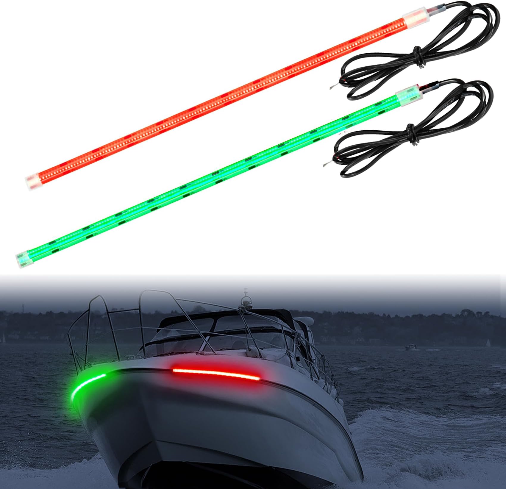 Obcursco Boat Navigation Lights, 12V COB Navigation Lights