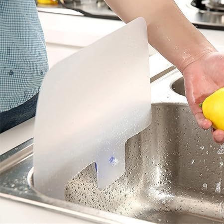 Amazon Com Kitchen Faucet 水槽防濺板 3 件式洗碗槽防水板適用於廚房水槽防濺附強力塑膠杯 吸盤水防濺板適用於水槽